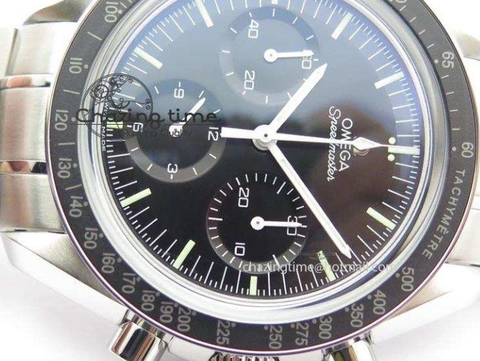 0406 Speedmaster MoonWatch Black Dial On SS Bracelet Seasonal 8228